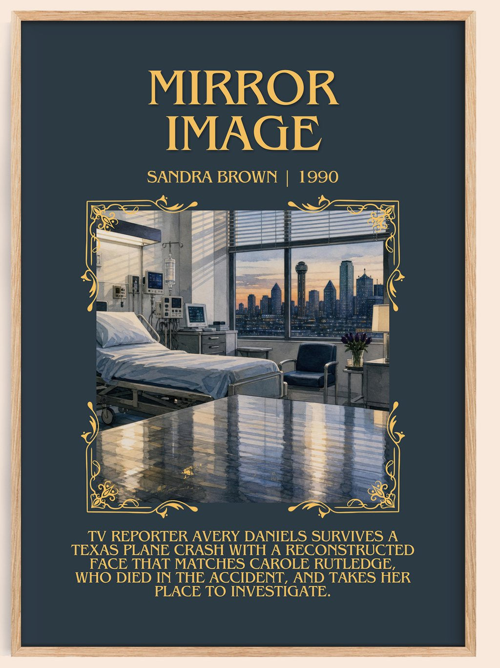Mirror Image Minimalist Book Poster by Sandra Brown – book poster