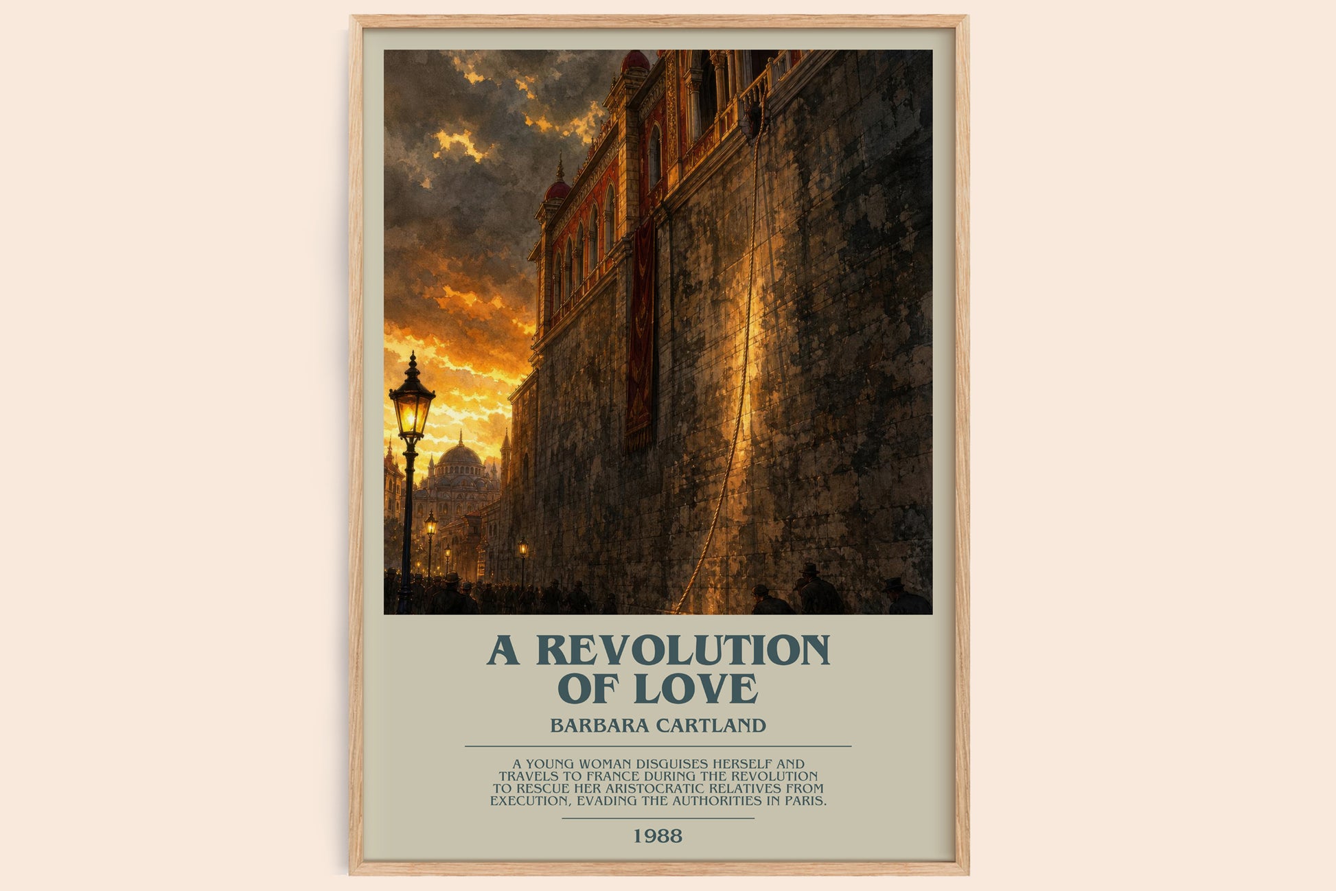 A Revolution Of Love bookish book poster by Barbara Cartland – framed literary art print