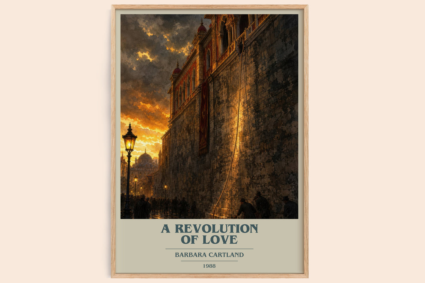 A Revolution Of Love book cover book poster by Barbara Cartland – framed literary art print