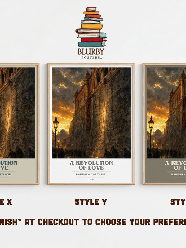 A Revolution Of Love book cover print in frame leaning in hallway – romance wall art