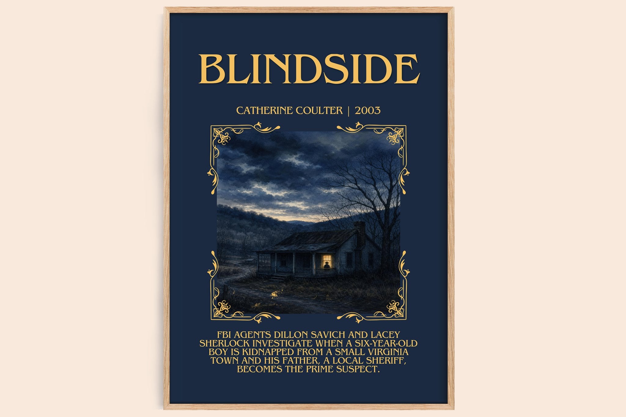 Blindside Minimalist Book Poster by Catherine Coulter