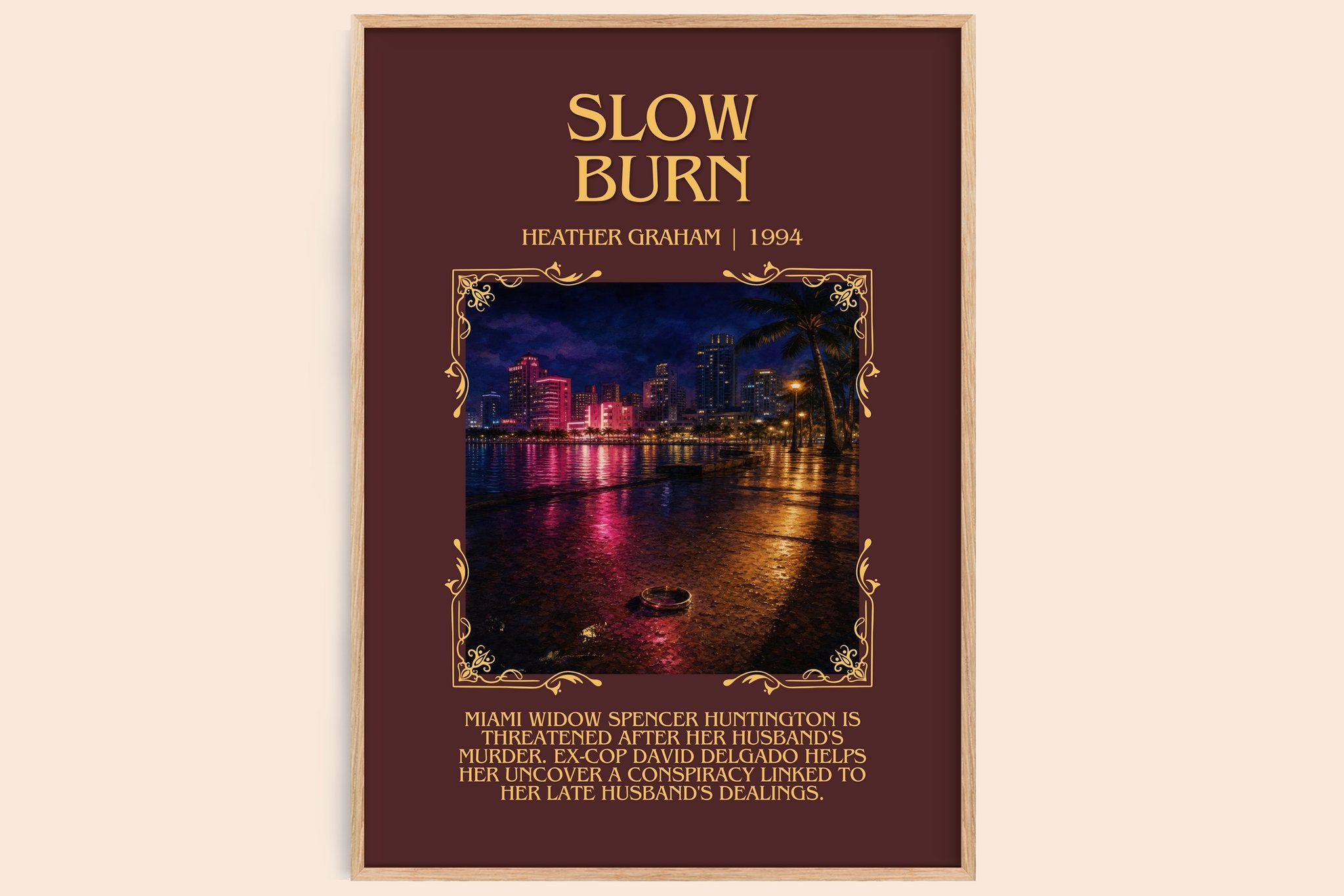 Slow Burn Minimalist Book Poster by Heather Graham