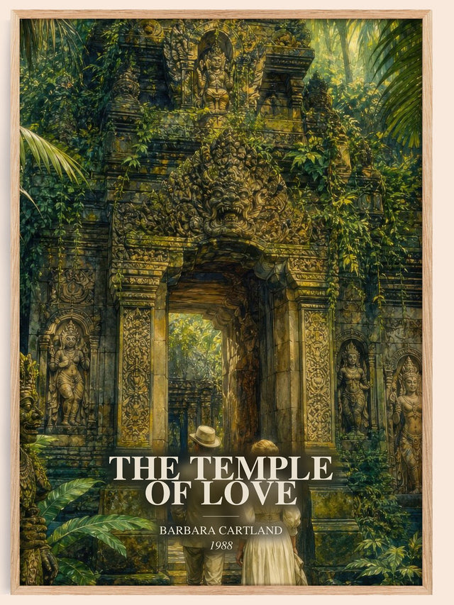 The Temple Of Love Book Watercolour Illustration by Barbara Cartland