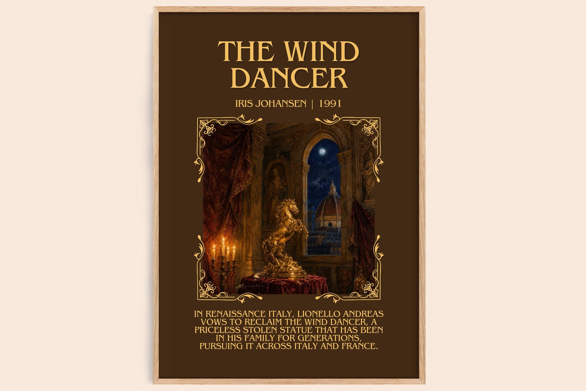 The Wind Dancer Minimalist Book Poster by Iris Johansen