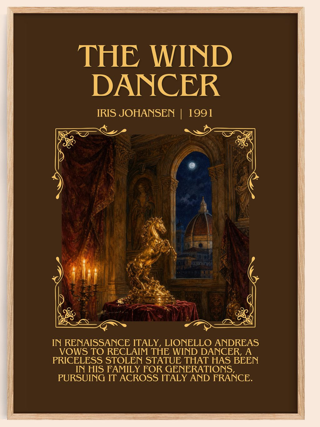 The Wind Dancer Minimalist Book Poster by Iris Johansen – book poster