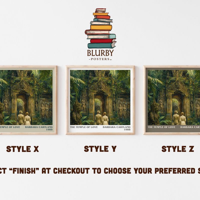 The Temple Of Love literary print in frame leaning in hallway – romance wall art