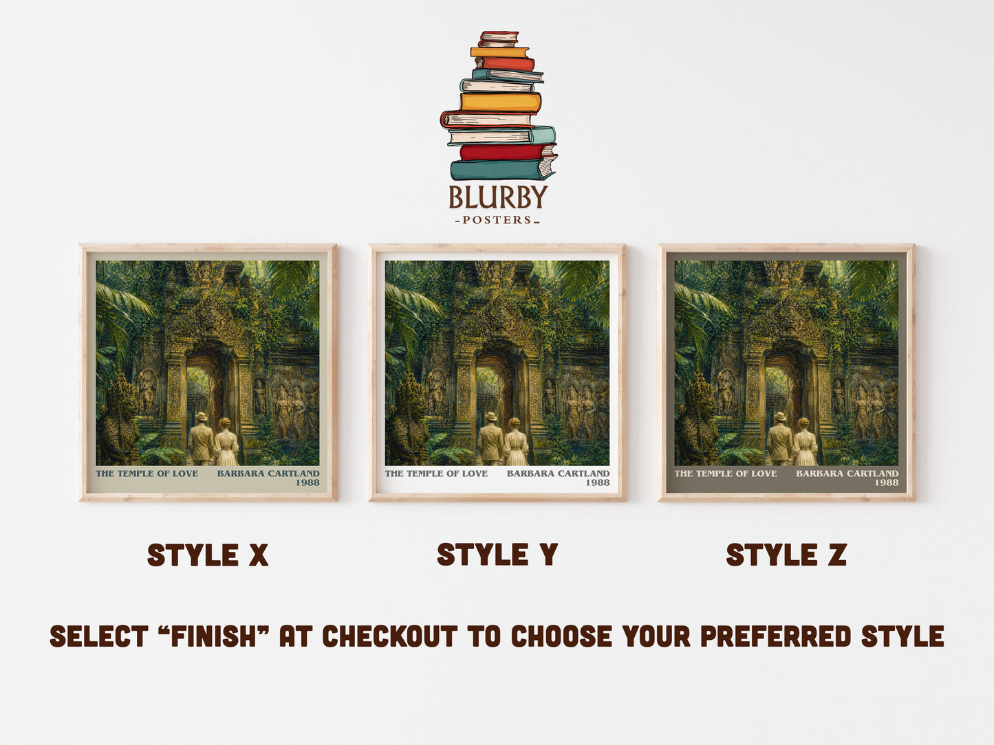 The Temple Of Love literary print in frame leaning in hallway – romance wall art