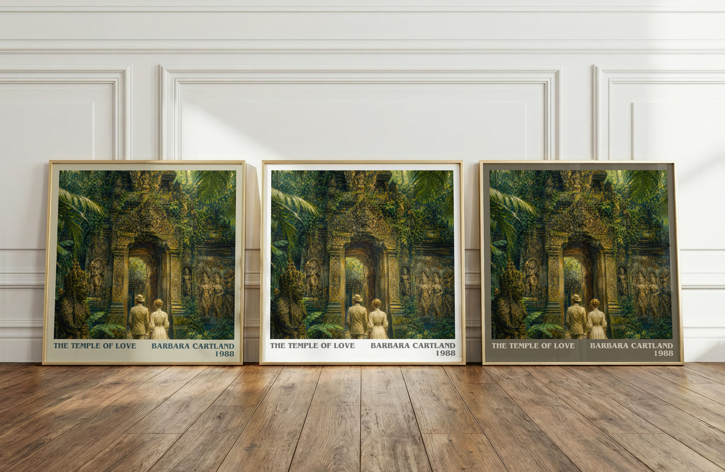 The Temple Of Love literary art print colour and style options – Barbara Cartland book art