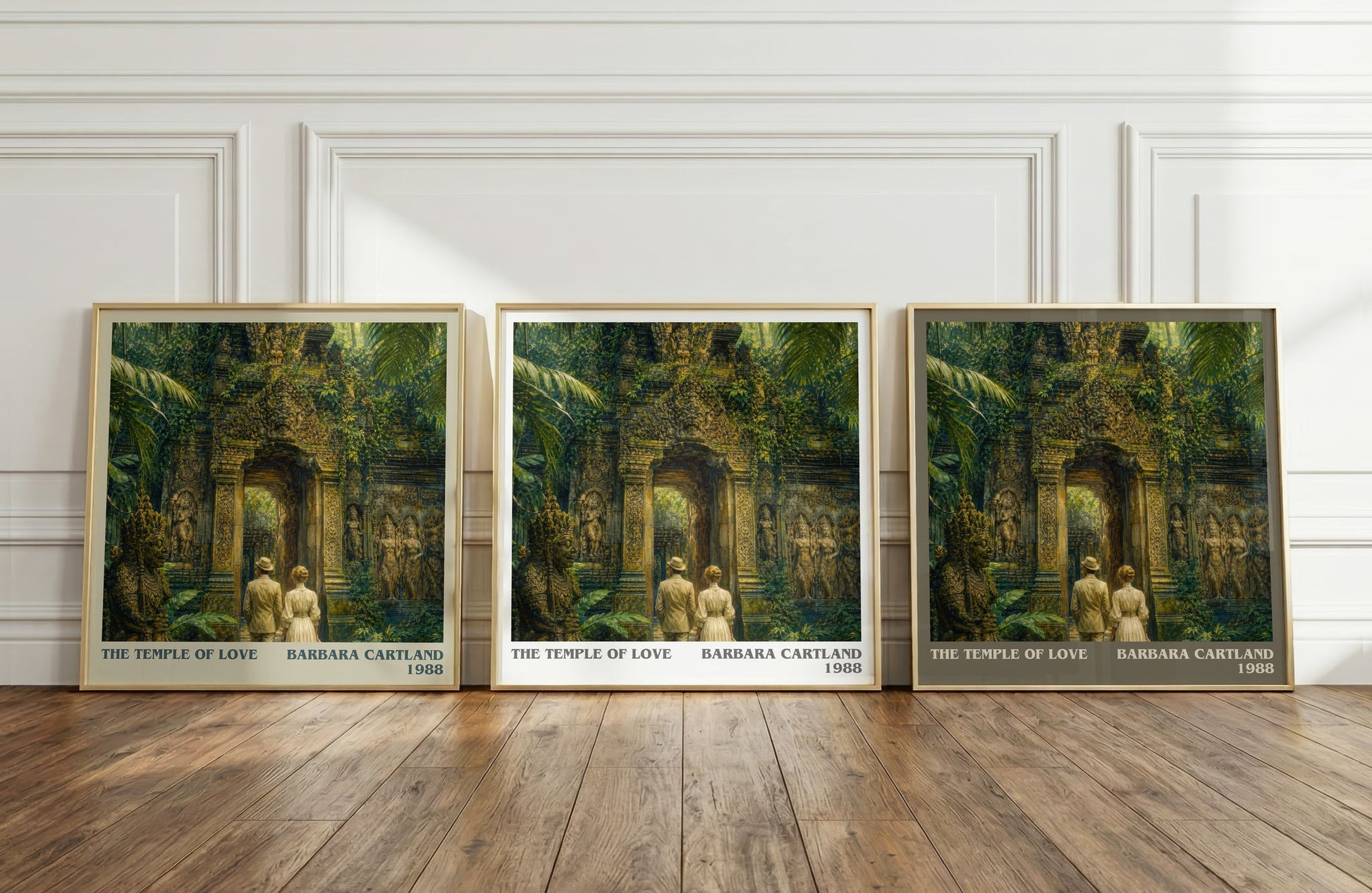 The Temple Of Love literary art print colour and style options – Barbara Cartland book art