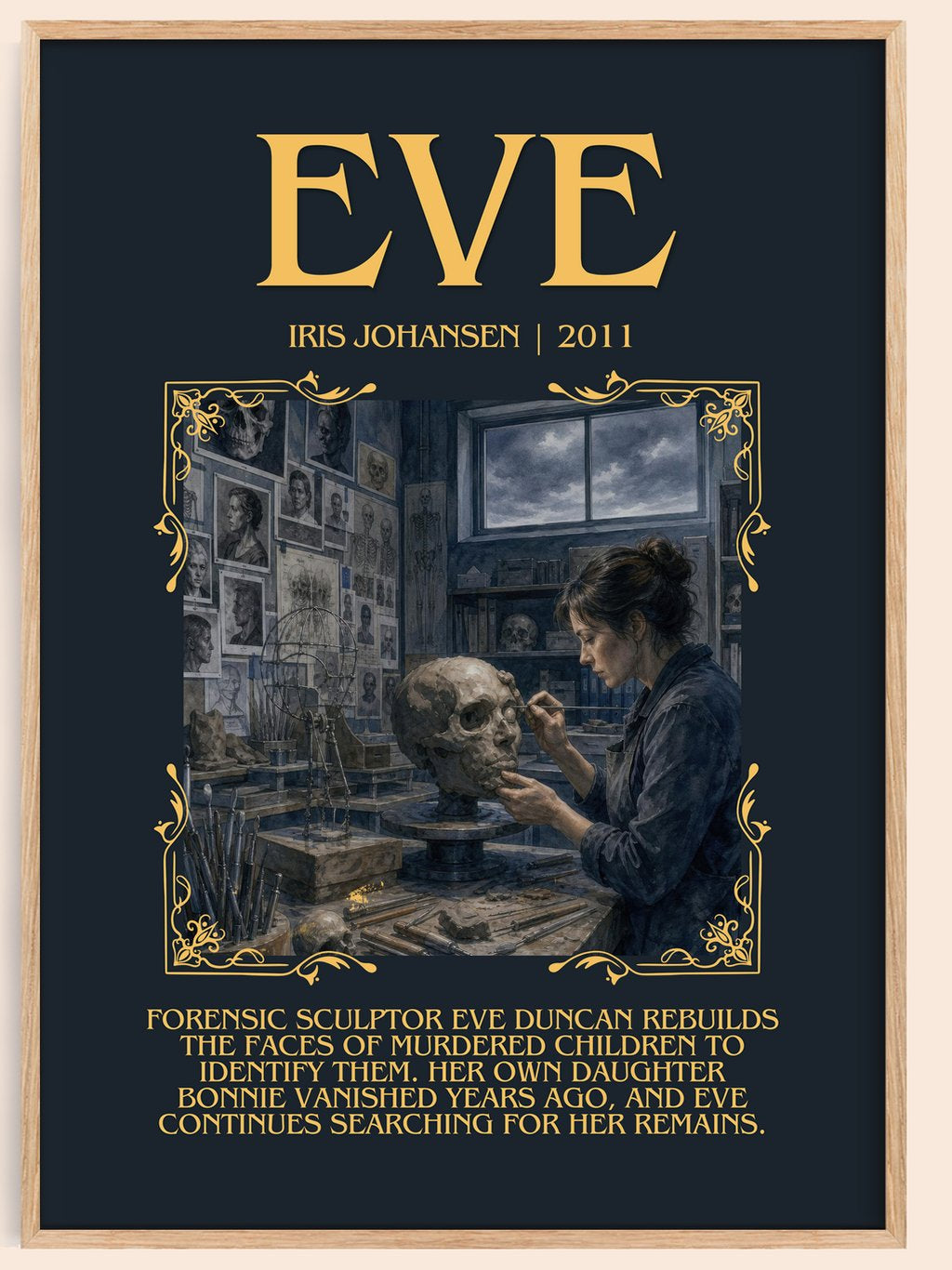 Eve Minimalist Book Poster by Iris Johansen – book poster