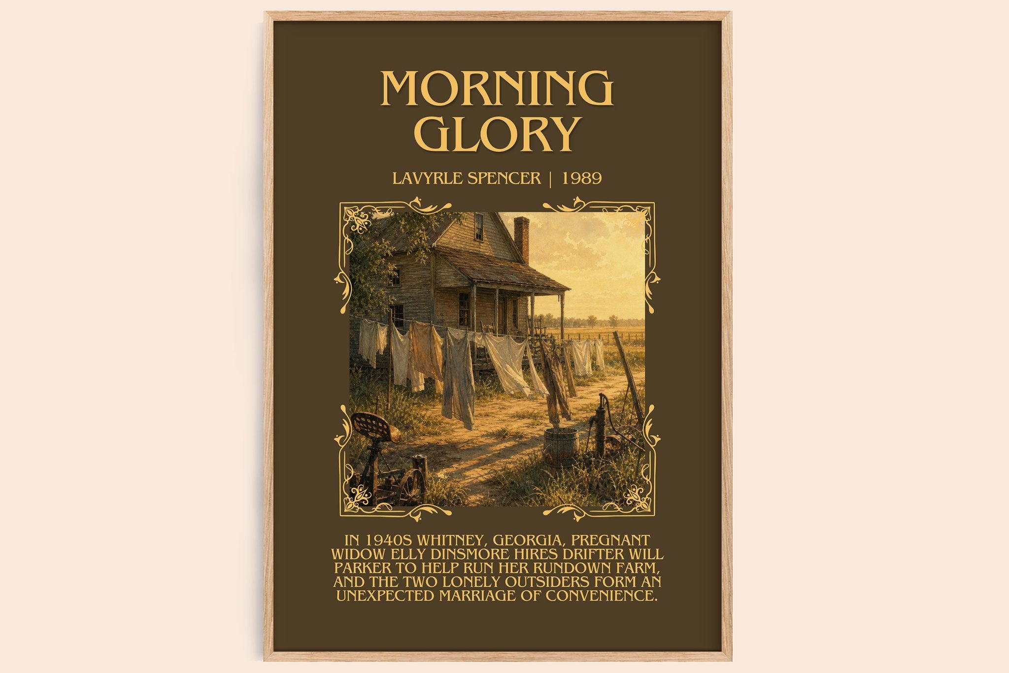 Morning Glory Minimalist Book Poster by LaVyrle Spencer