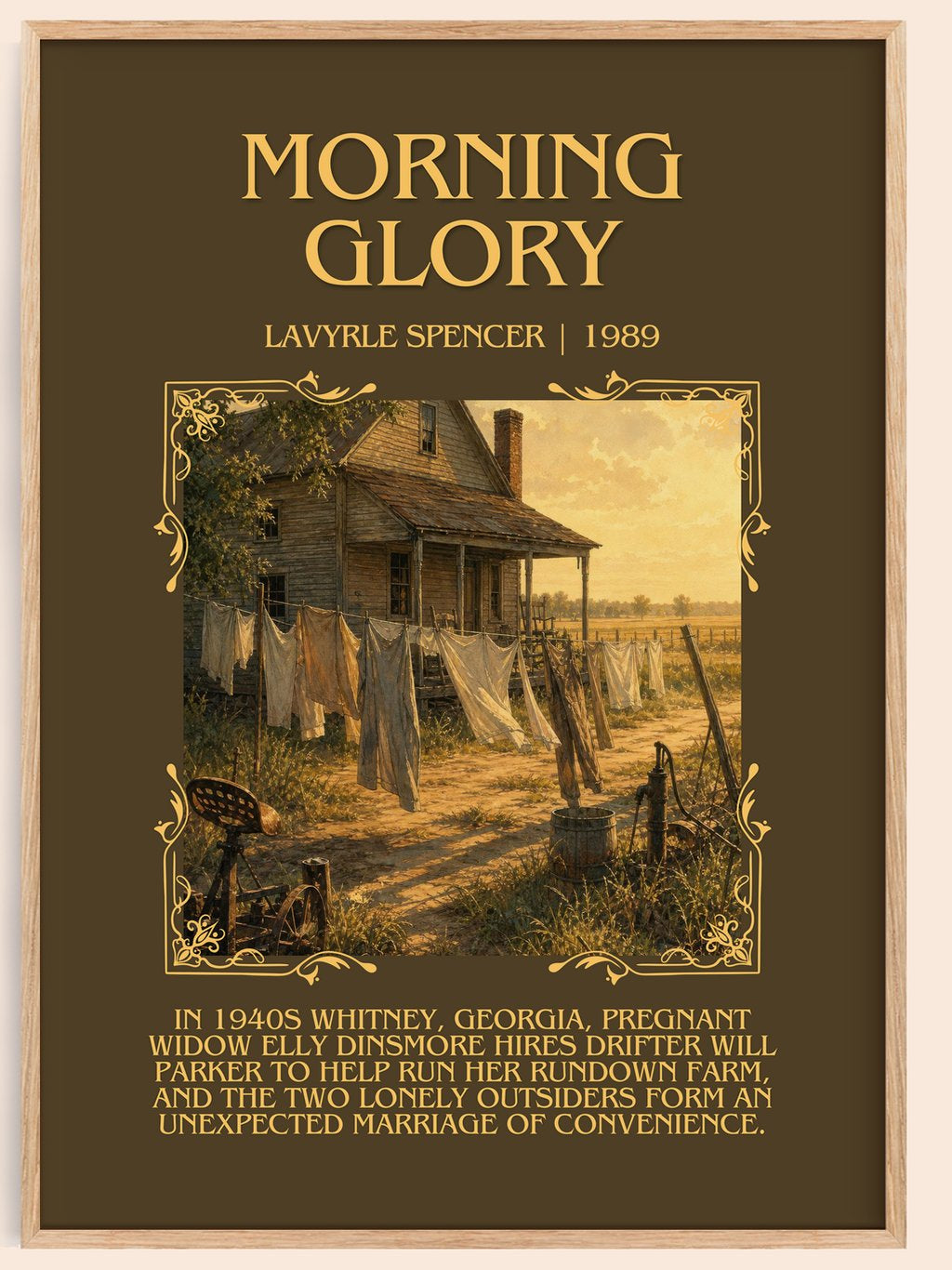 Morning Glory Minimalist Book Poster by LaVyrle Spencer – book poster