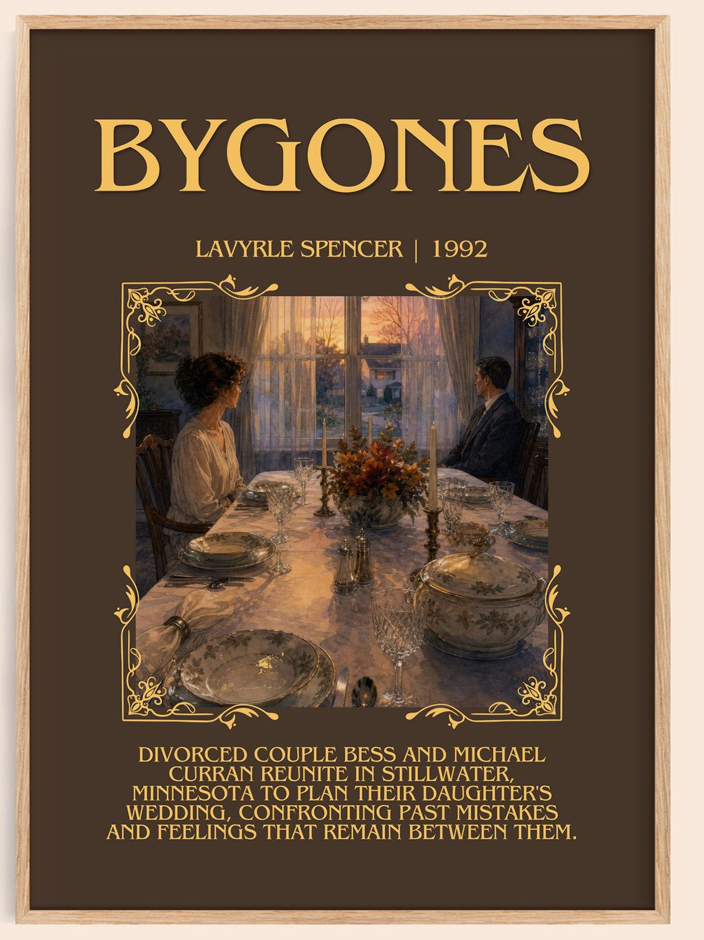 Bygones Minimalist Book Poster by LaVyrle Spencer – book poster