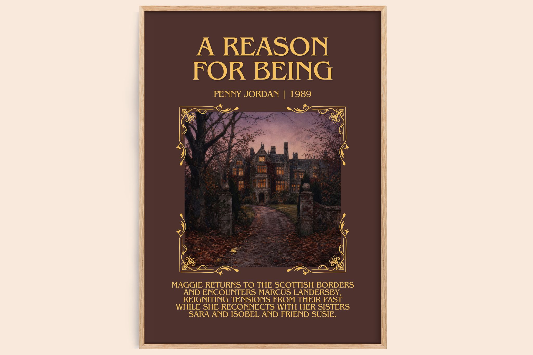 A Reason for Being Minimalist Book Poster by Penny Jordan