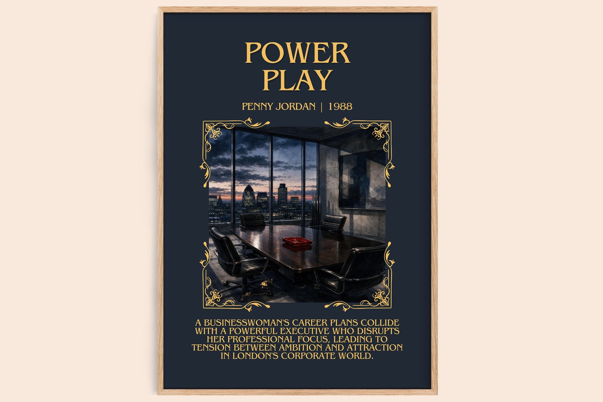 Power Play Minimalist Book Poster by Penny Jordan