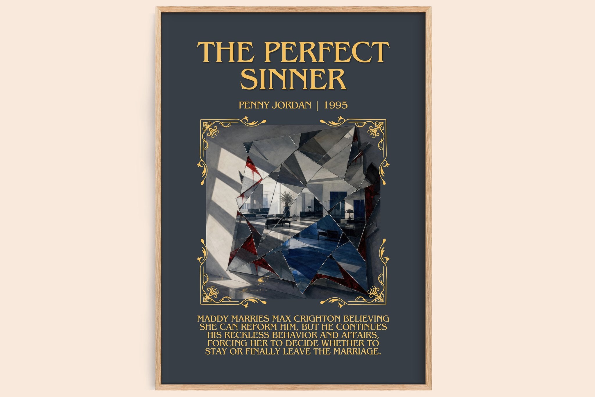 The Perfect Sinner Minimalist Book Poster by Penny Jordan