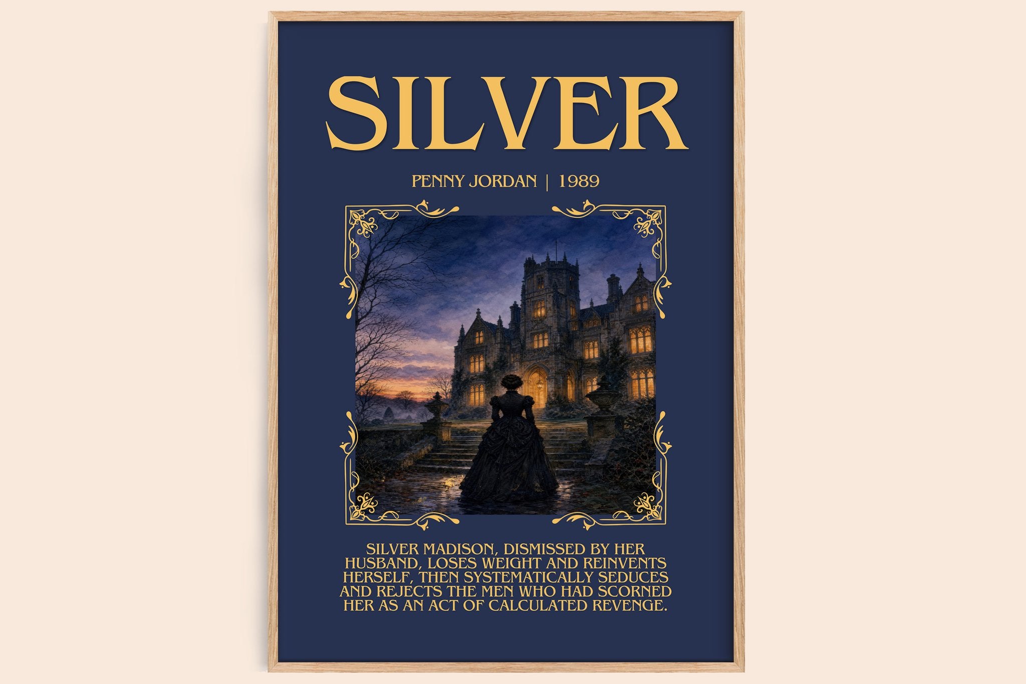 Silver Minimalist Book Poster by Penny Jordan