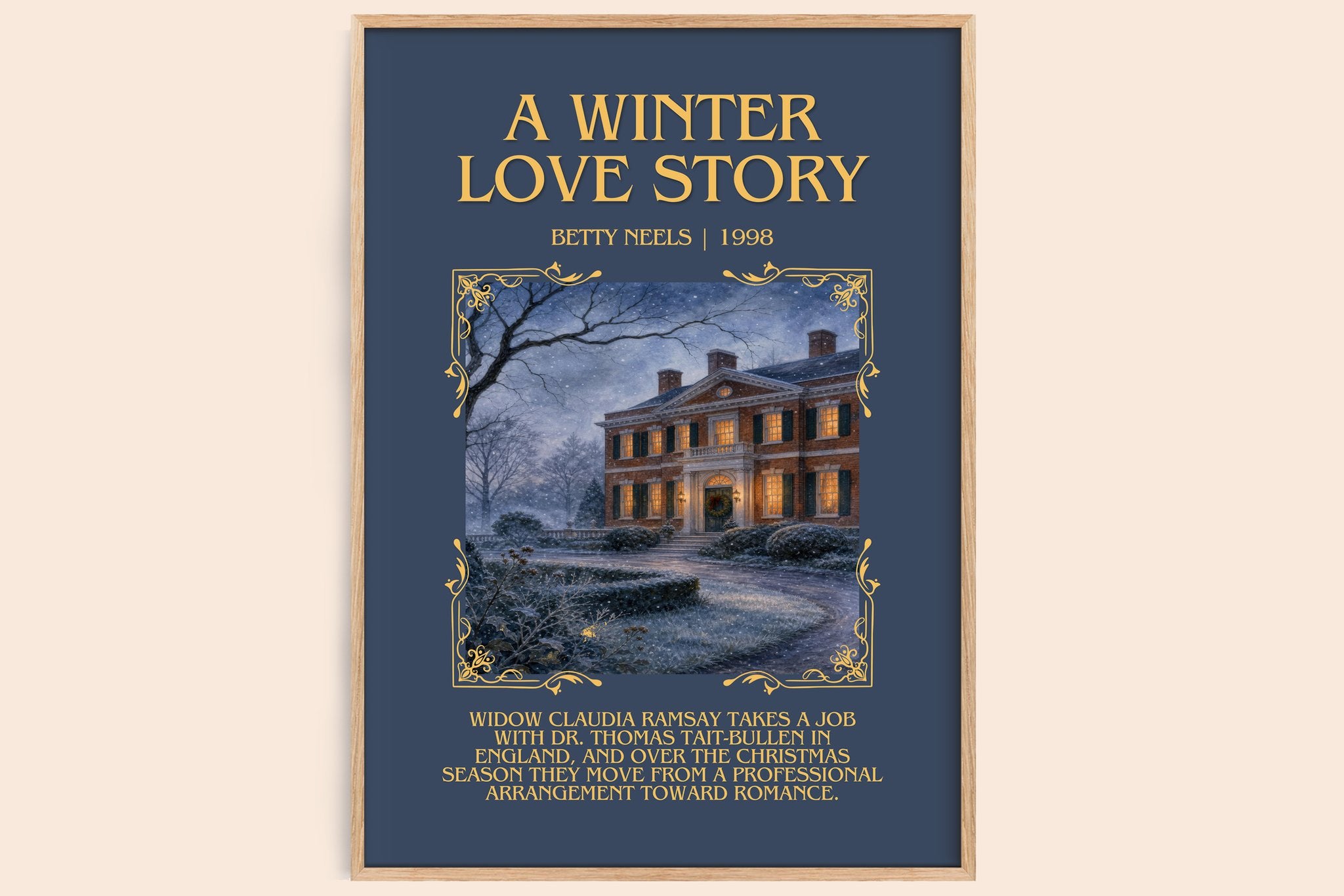 A Winter Love Story Minimalist Book Poster by Betty Neels