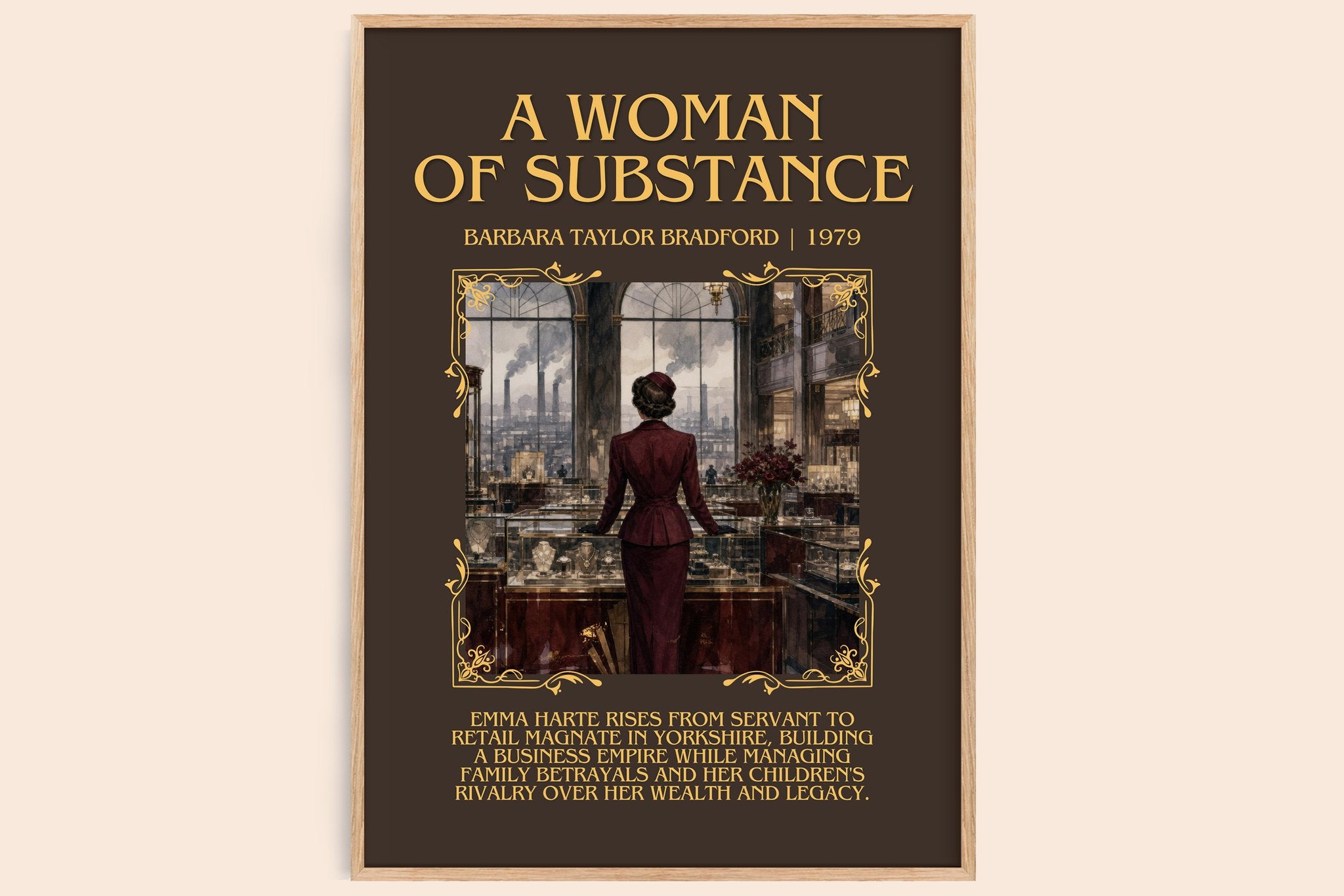 A Woman of Substance Minimalist Book Poster by Barbara Taylor Bradford