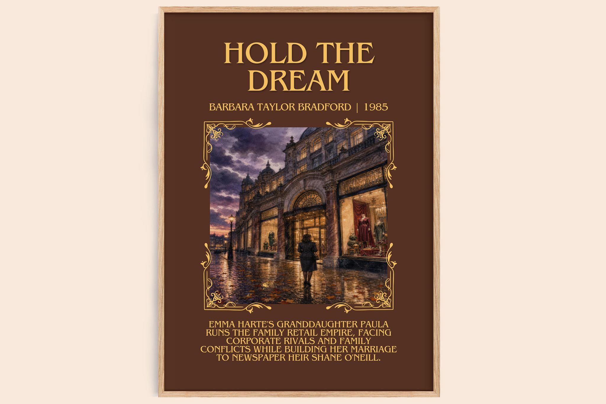 Hold the Dream Minimalist Book Poster by Barbara Taylor Bradford