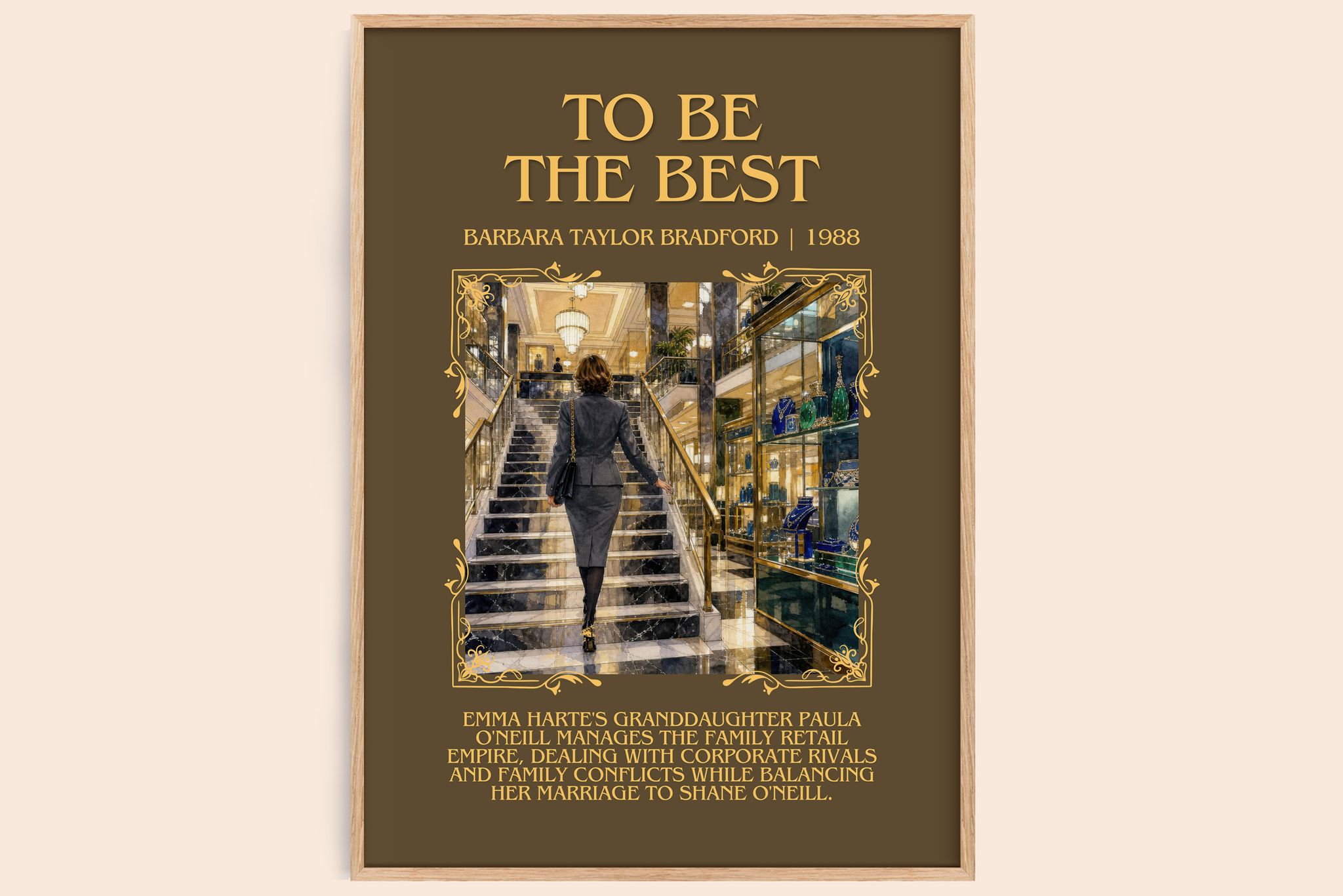 To Be the Best Minimalist Book Poster by Barbara Taylor Bradford