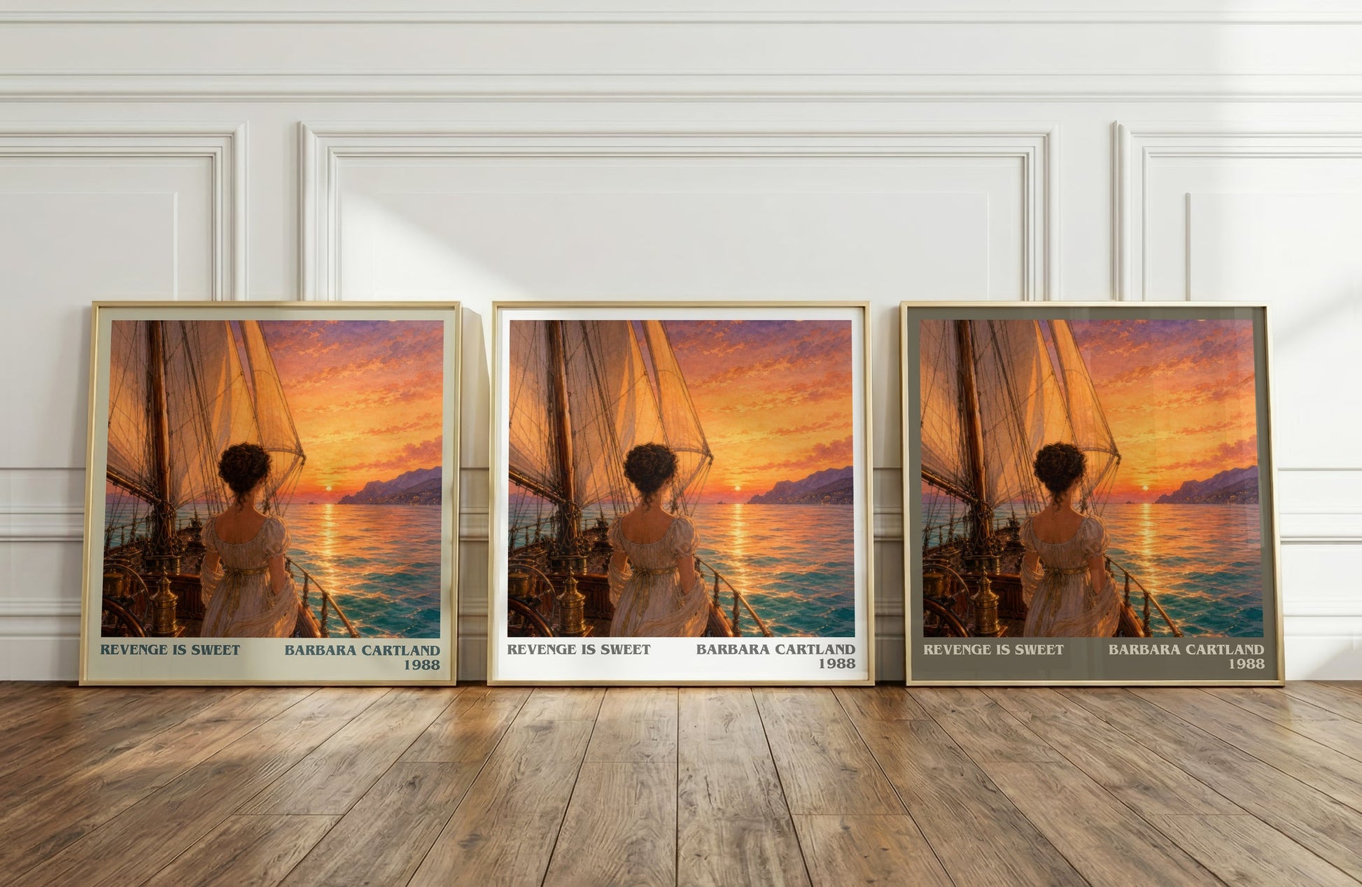 Revenge Is Sweet literary art print colour and style options – Barbara Cartland book art