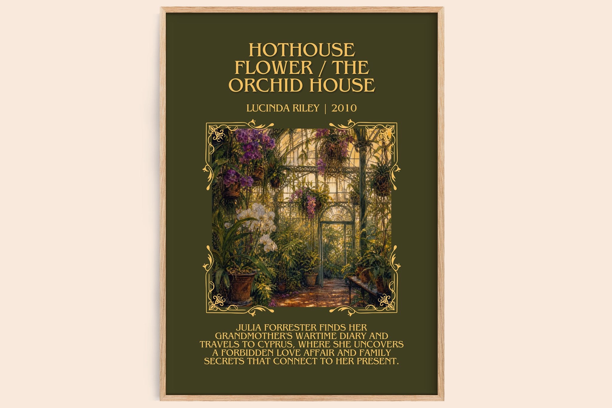 Hothouse Flower / The Orchid House Minimalist Book Poster by L. Riley
