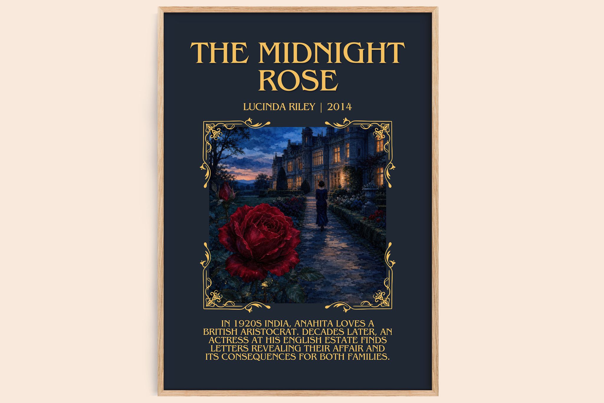 The Midnight Rose Minimalist Book Poster by Lucinda Riley