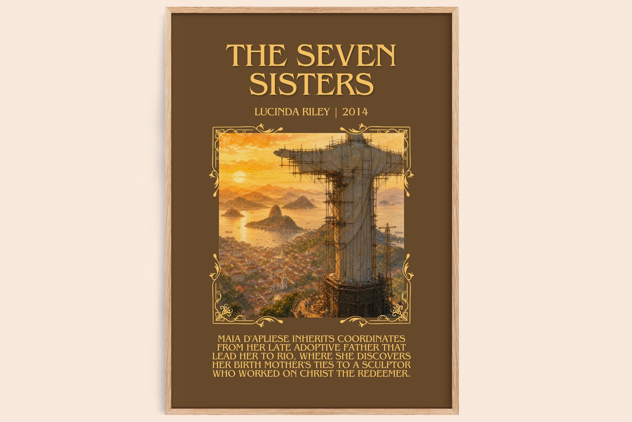 The Seven Sisters Minimalist Book Poster by Lucinda Riley