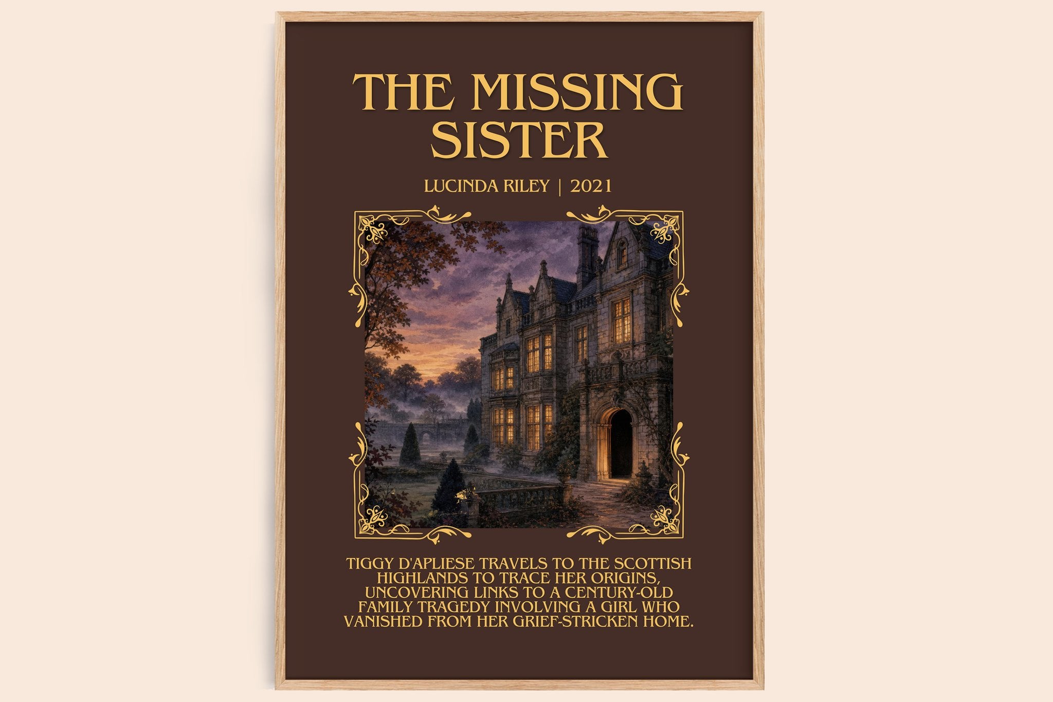 The Missing Sister Minimalist Book Poster by Lucinda Riley