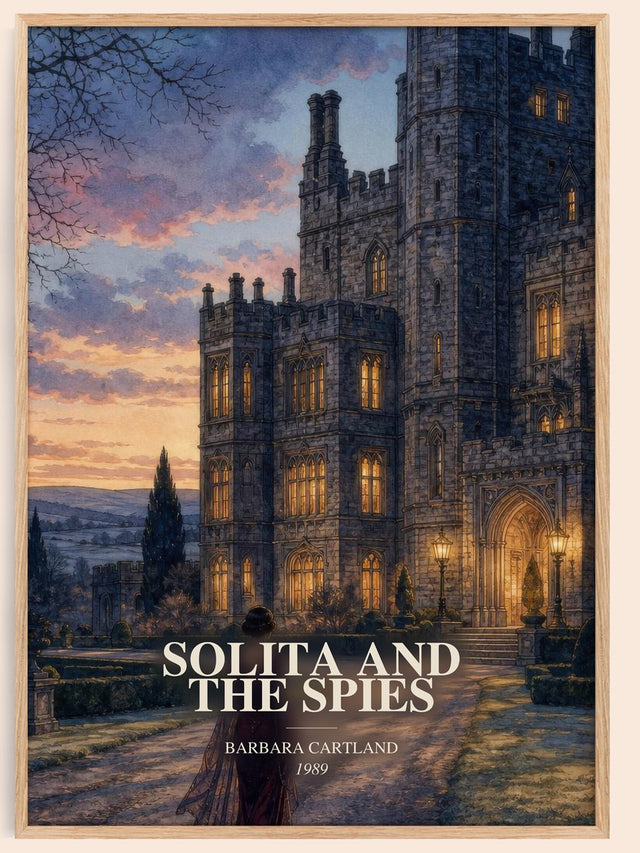 Solita And The Spies Book Watercolour Illustration by Barbara Cartland
