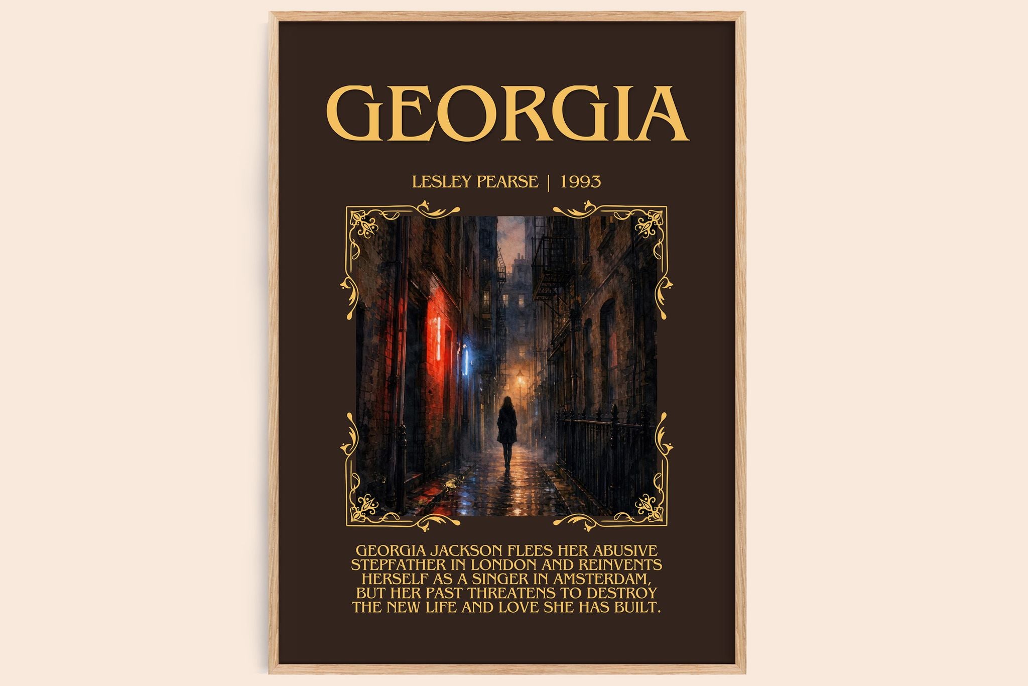 Georgia Minimalist Book Poster by Lesley Pearse
