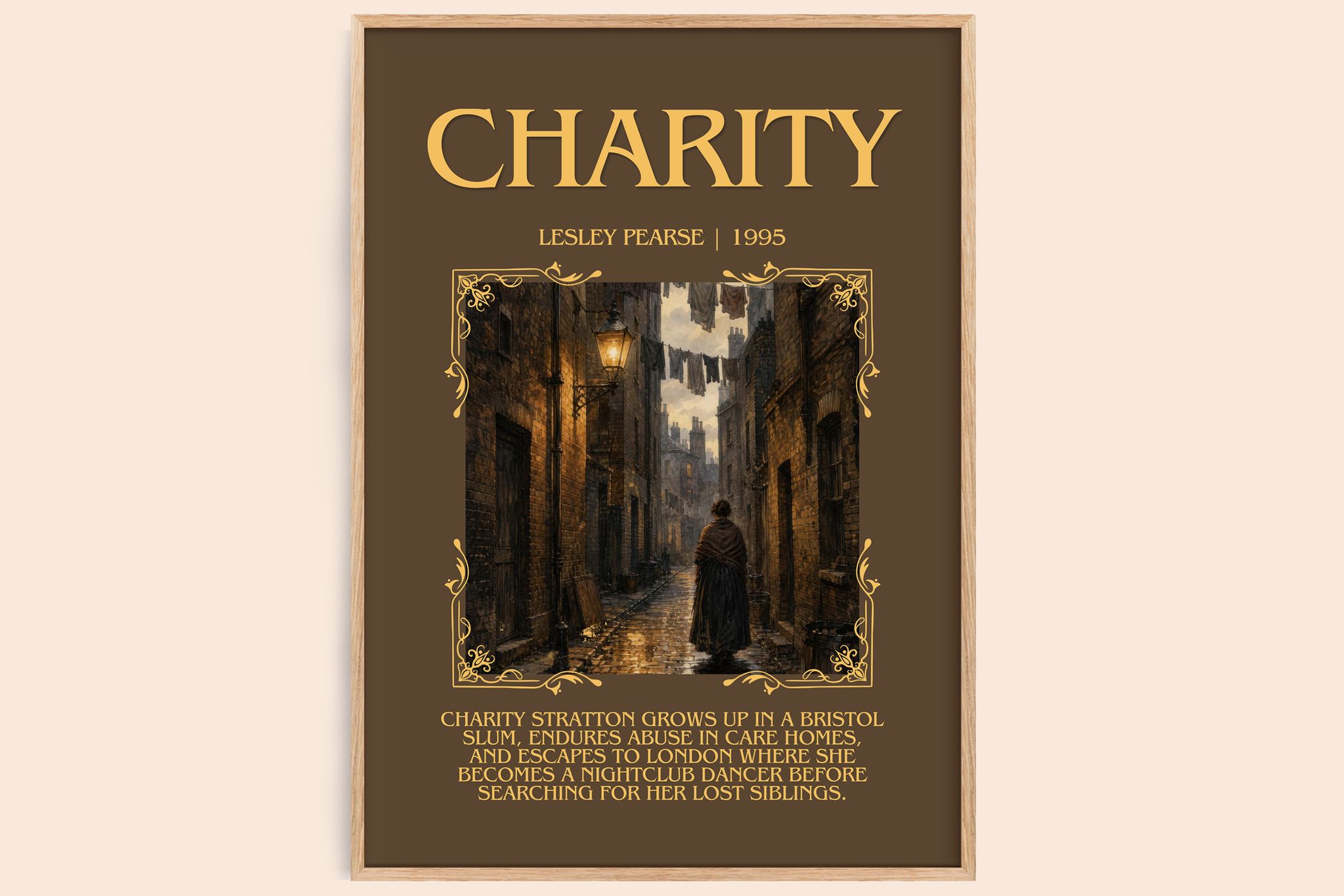 Charity Minimalist Book Poster by Lesley Pearse