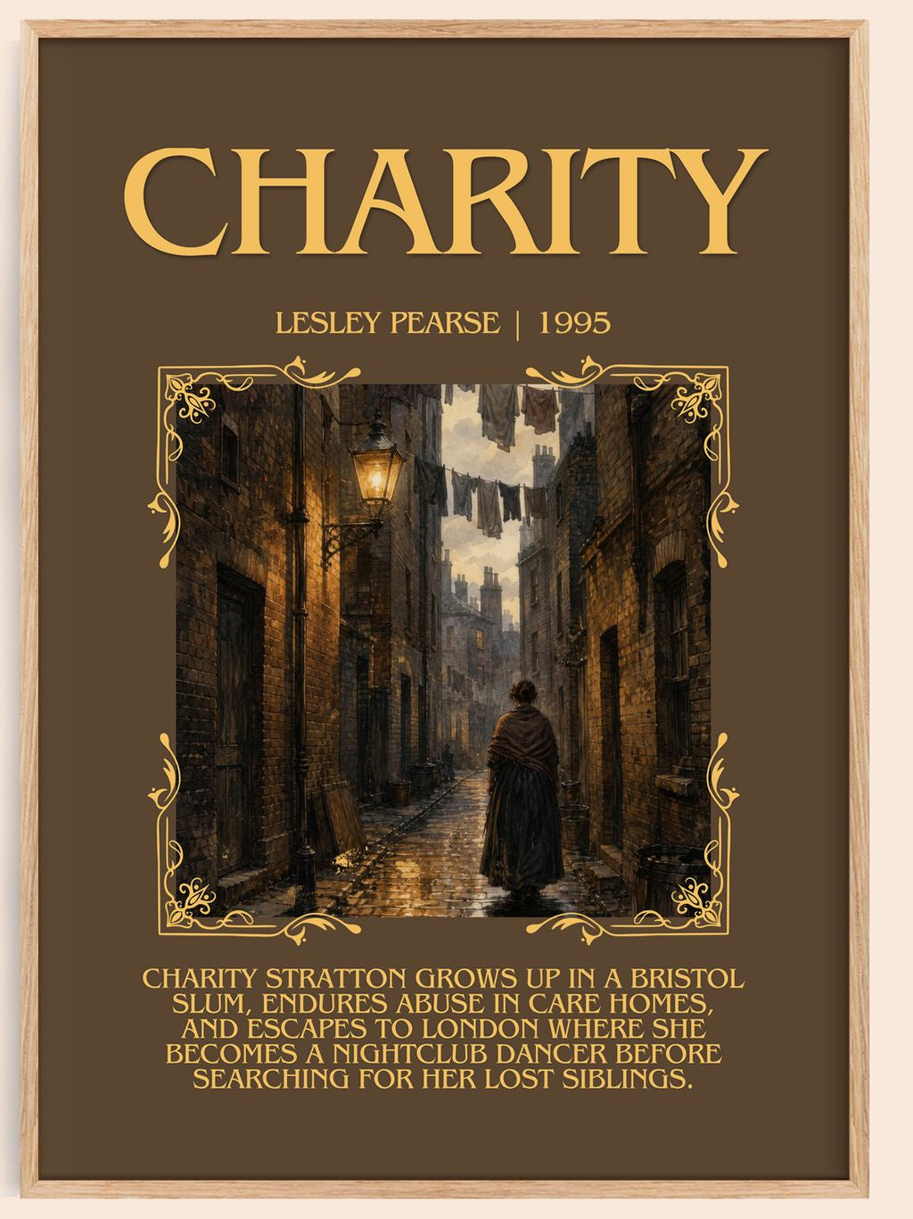 Charity Minimalist Book Poster by Lesley Pearse – book poster