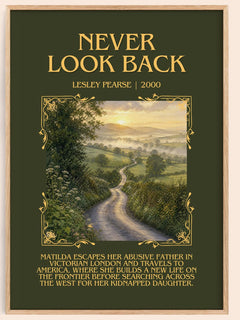 Never Look Back Minimalist Book Poster by Lesley Pearse – image 1