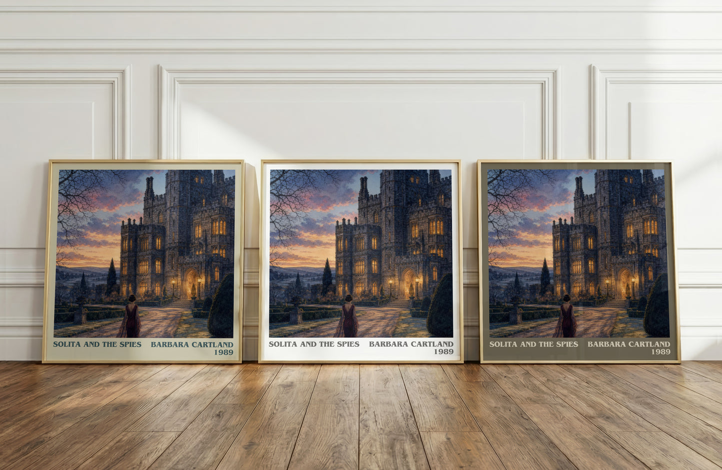 Solita And The Spies literary art print colour and style options – Barbara Cartland book art