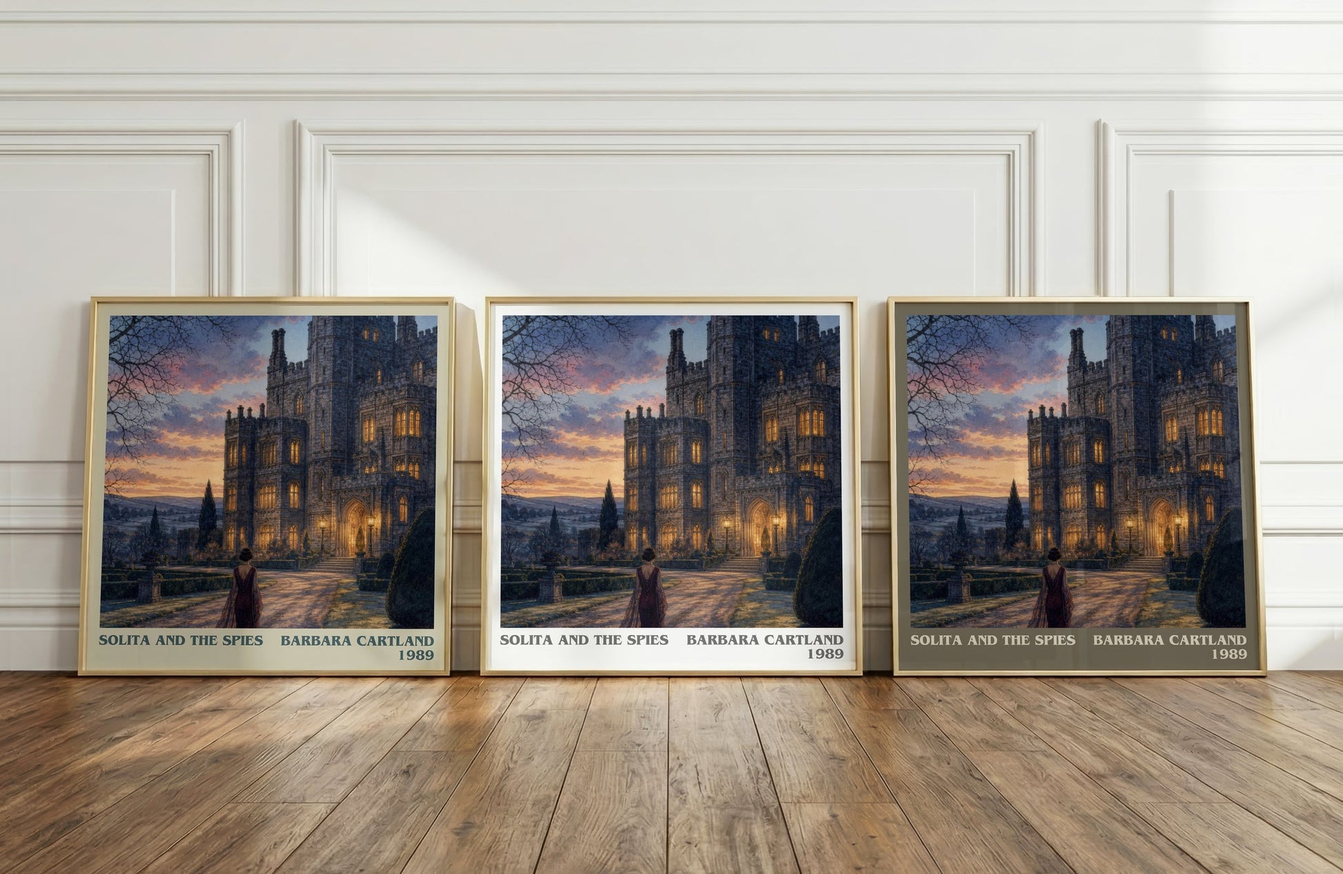Solita And The Spies literary art print colour and style options – Barbara Cartland book art