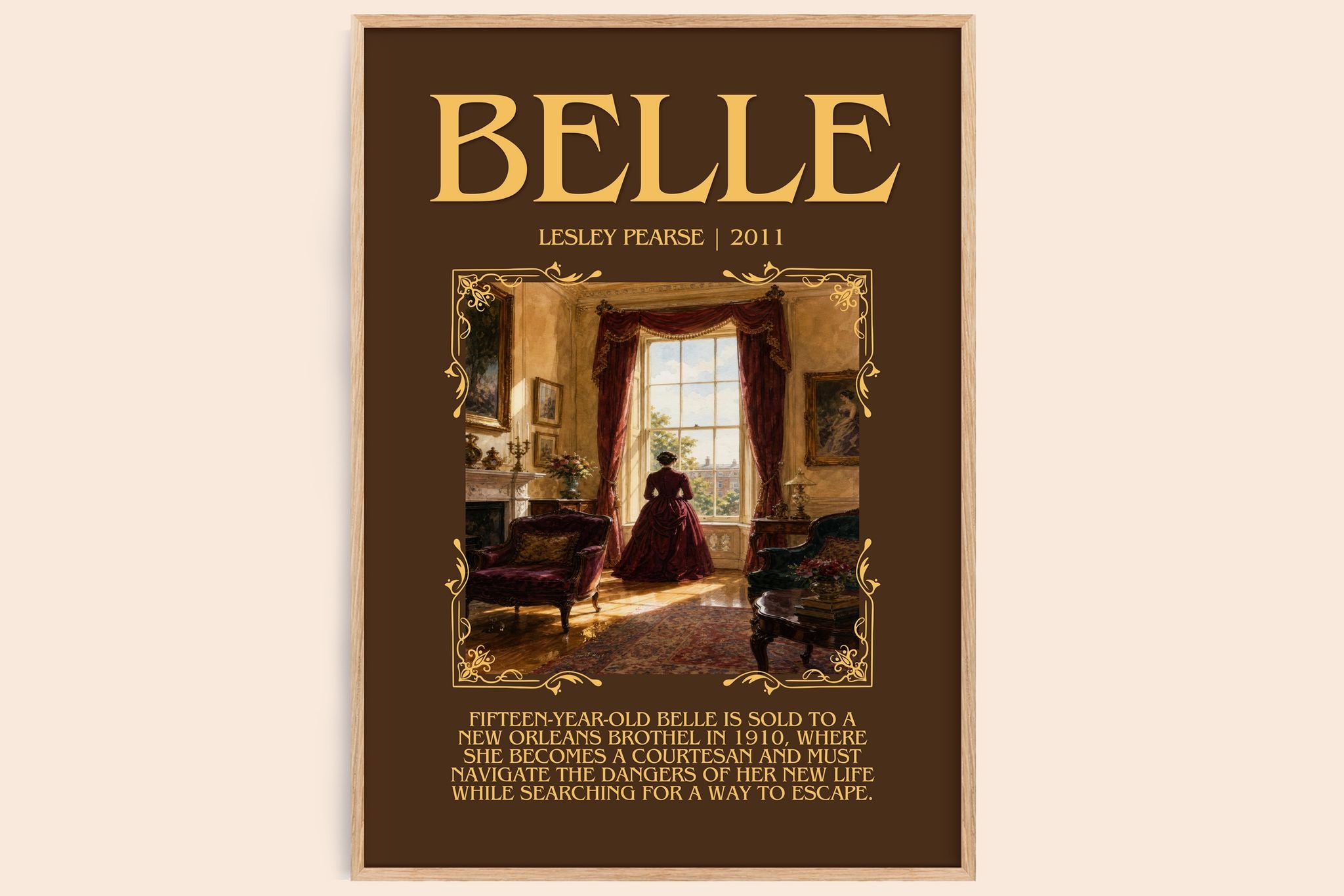 Belle Minimalist Book Poster by Lesley Pearse