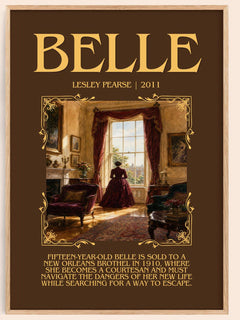 Belle Minimalist Book Poster by Lesley Pearse – image 1