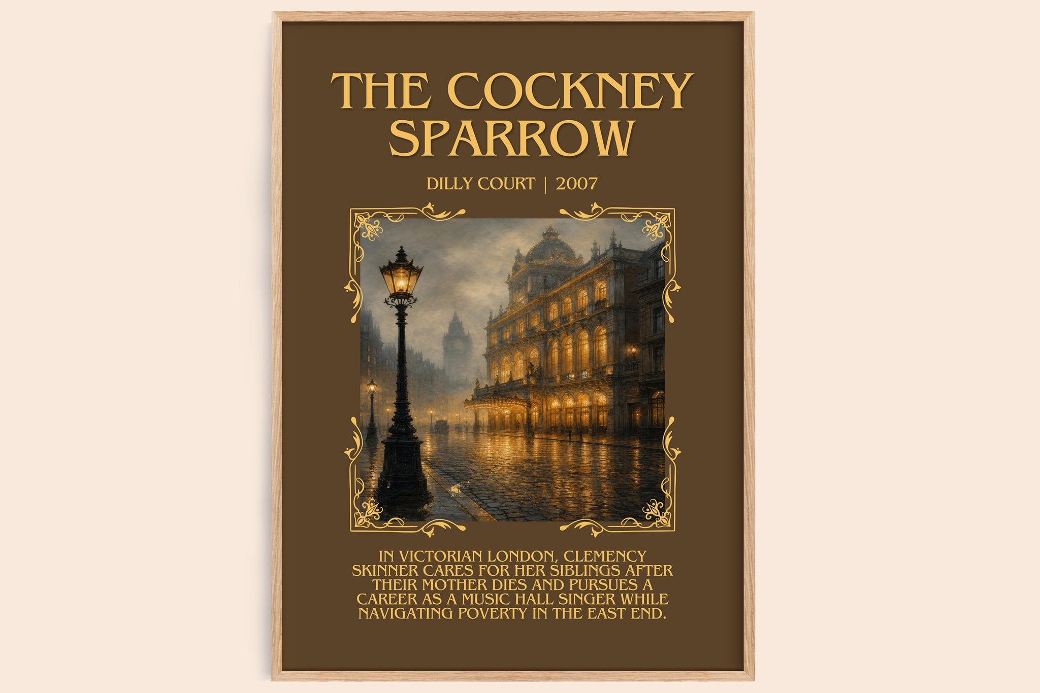 The Cockney Sparrow Minimalist Book Poster by Dilly Court