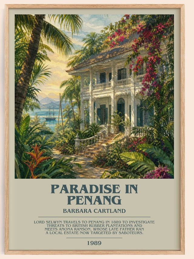 Paradise In Penang Bookish Wall Art by Barbara Cartland
