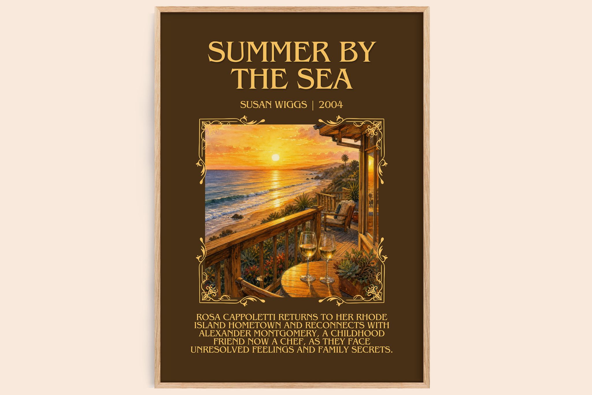 Summer by the Sea Minimalist Book Poster by Susan Wiggs