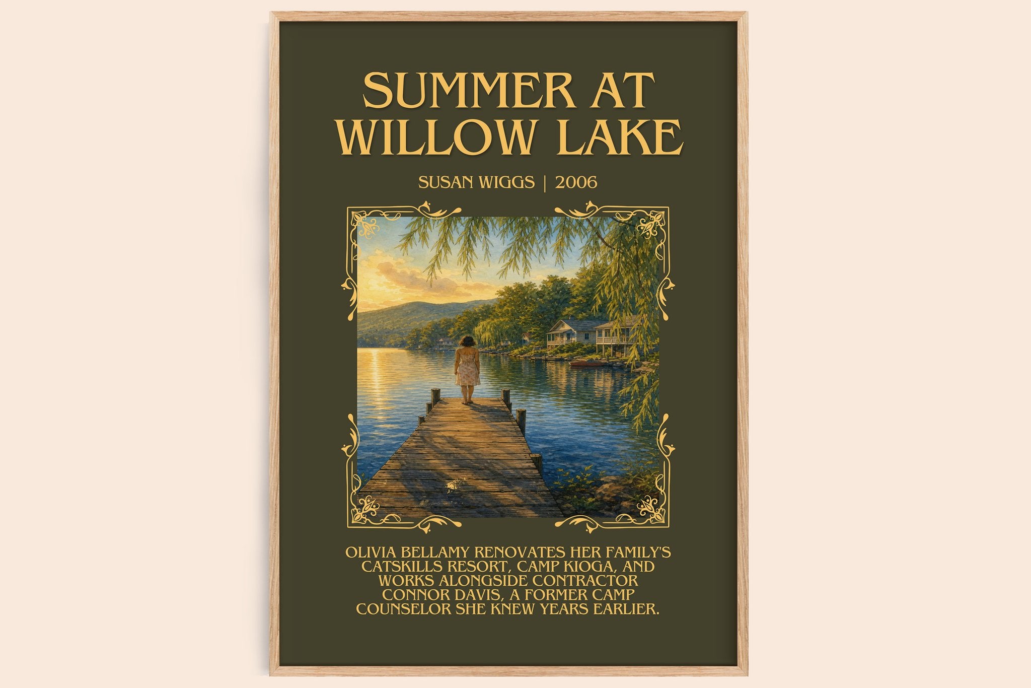 Summer at Willow Lake Minimalist Book Poster by Susan Wiggs