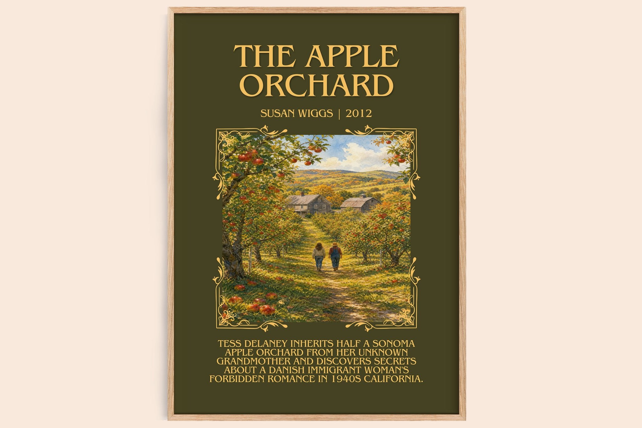 The Apple Orchard Minimalist Book Poster by Susan Wiggs