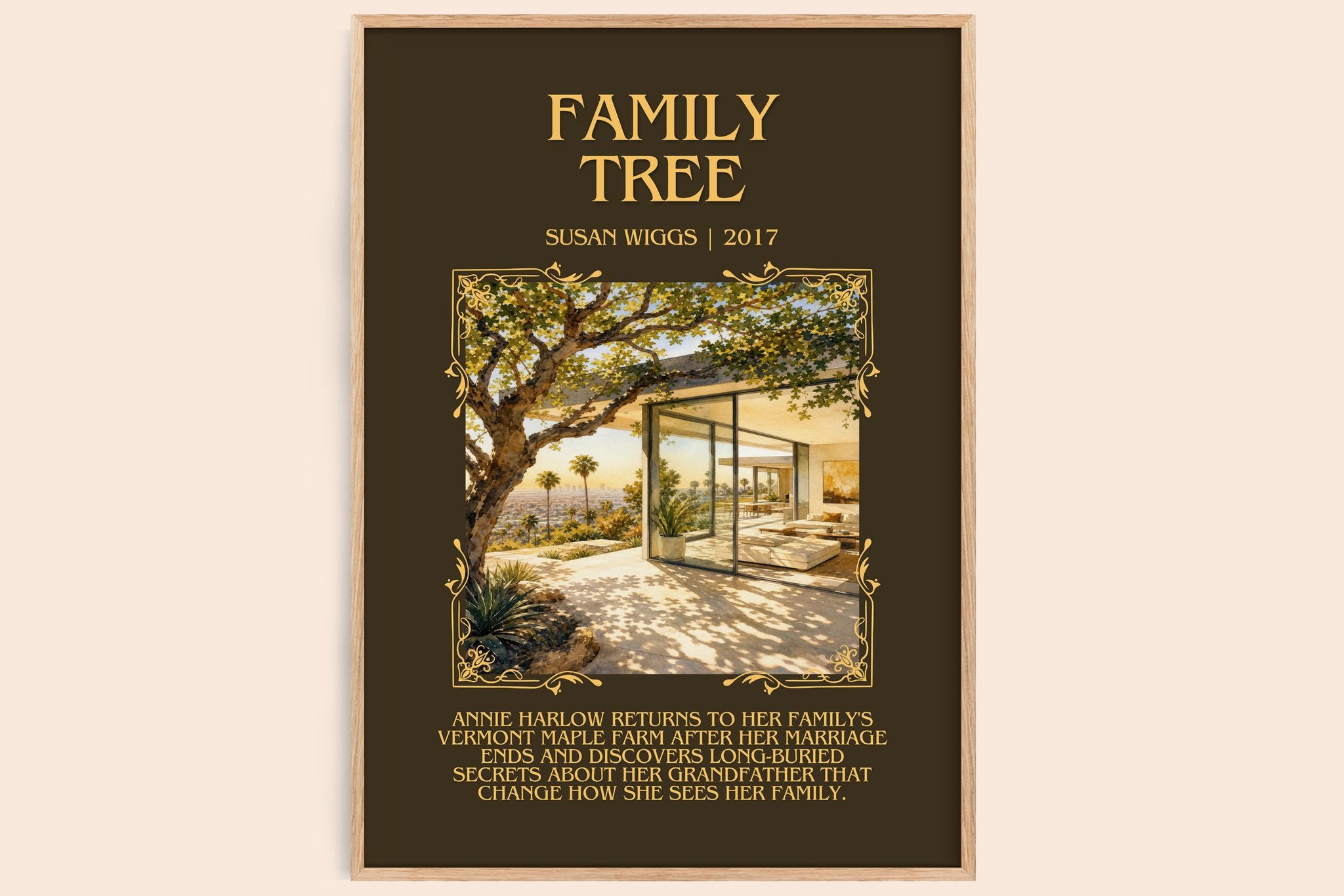 Family Tree Minimalist Book Poster by Susan Wiggs