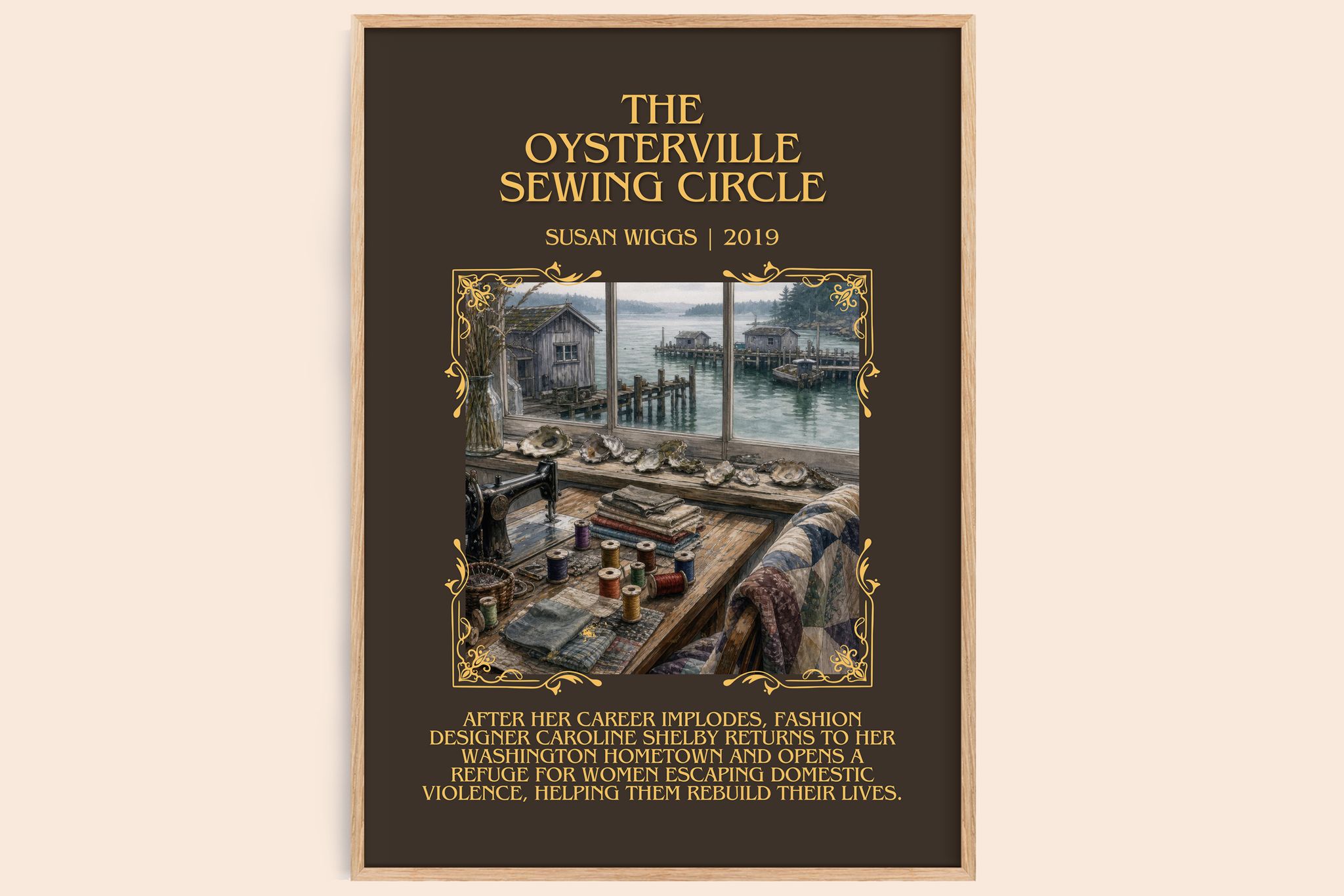 The Oysterville Sewing Circle Minimalist Book Poster by Susan Wiggs