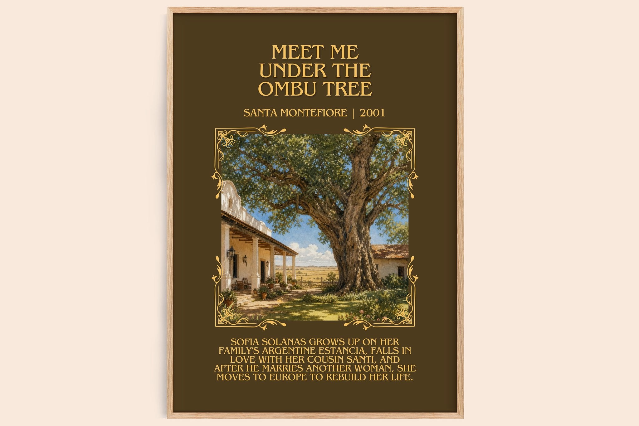Meet Me Under the Ombu Tree Minimalist Book Poster by Santa Montefiore