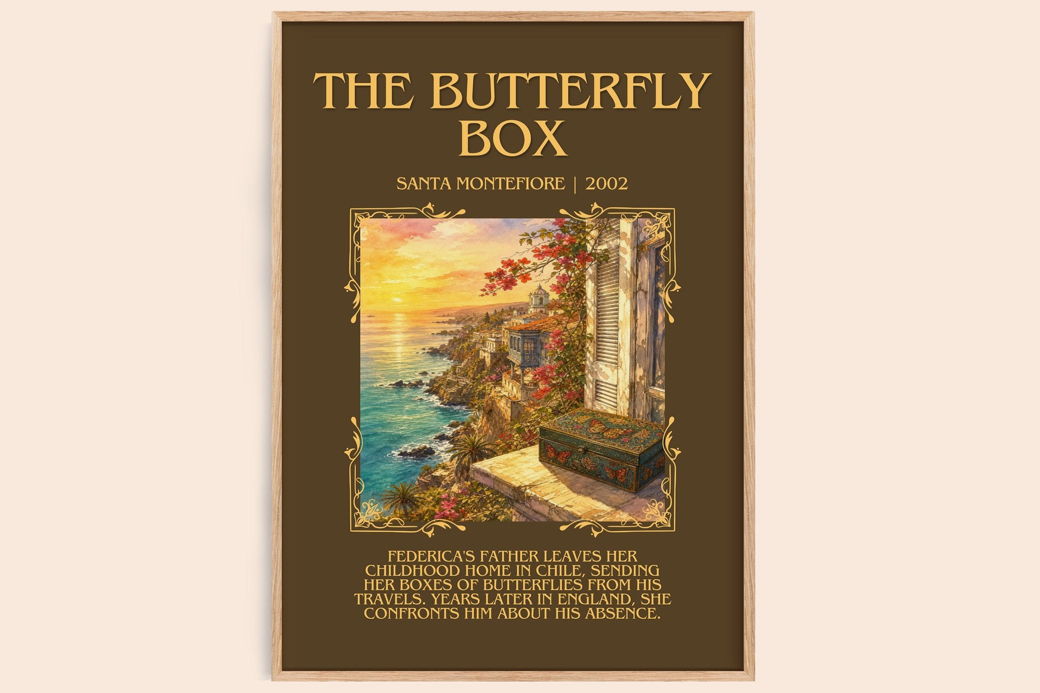The Butterfly Box Minimalist Book Poster by Santa Montefiore