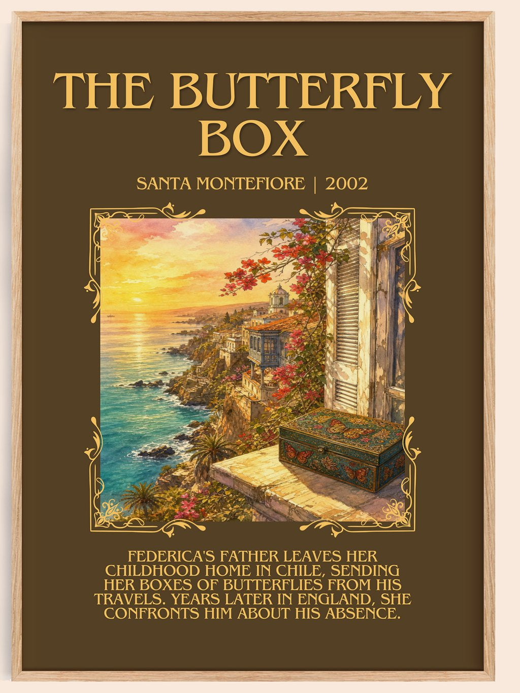 The Butterfly Box Minimalist Book Poster by Santa Montefiore – book poster