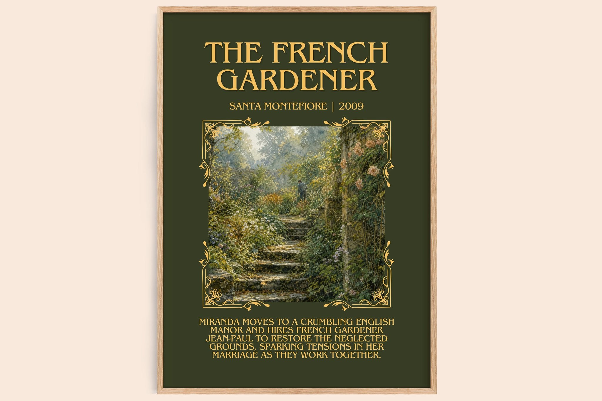 The French Gardener Minimalist Book Poster by Santa Montefiore